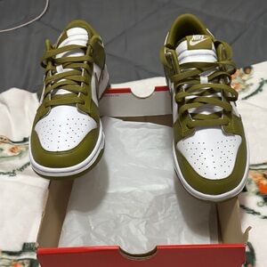 Nike Men's Olive and White Sneakers